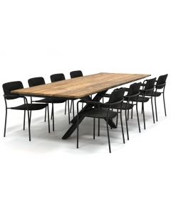 4 Seasons Outdoor Bora/ Minerva 280x95 cm dining tuinset 9-delig