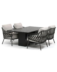 4 Seasons Outdoor Calpi/ Belcanto Yara 180x100 cm low dining tuinset 5-delig