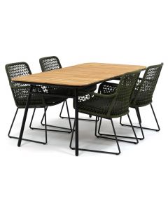 Taste 4SO Athena/ Garrison Teak Tole 180x95 cm dining tuinset 5-delig
