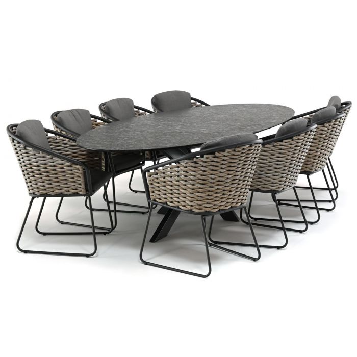 Biscuit waterval Wizard Taste 4SO Bo/ Belcanto Beliza 300x120 cm dining tuinset 9-delig | Gerrits  Tuinmeubelen