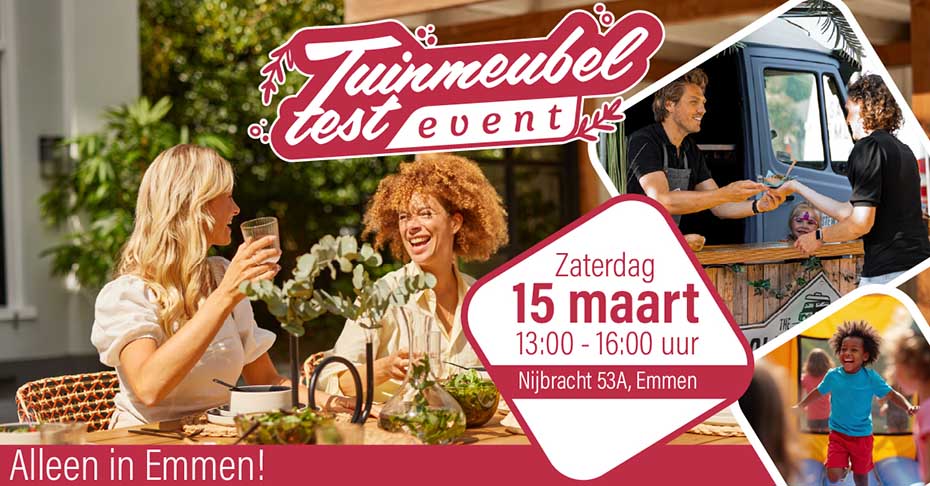 Must-see tuinmeubelopstellingen tijdens het Tuinmeubel Test Event!